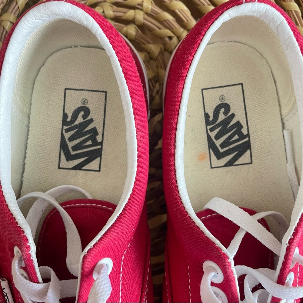 Vans Era Check Block Red Sz-8 - Picture 11 of 13